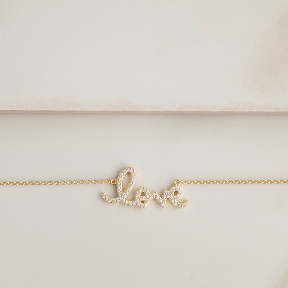 Love Crystal Necklace | 14k Gold Plated - Picture 6 of 8